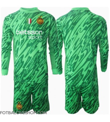 Inter Milan Brankářské Dětské Domácí Dres 2024-25 Dlouhý Rukáv (+ trenýrky)